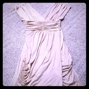 Cream a-line midi dress